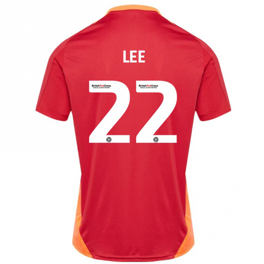 Kids Football Harry Lee #22 Blue Off White Away Jersey 2024/25 T-Shirt Uk