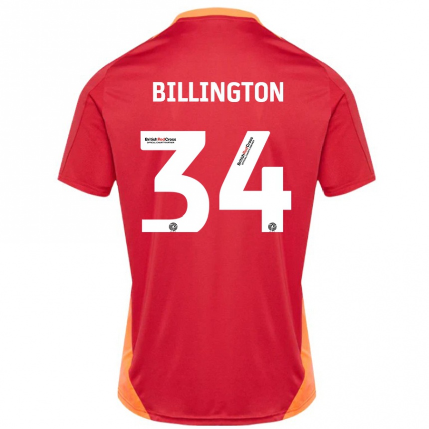 Kids Football Gabe Billington #34 Blue Off White Away Jersey 2024/25 T-Shirt Uk