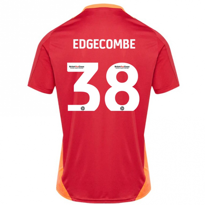 Kids Football Max Edgecombe #38 Blue Off White Away Jersey 2024/25 T-Shirt Uk