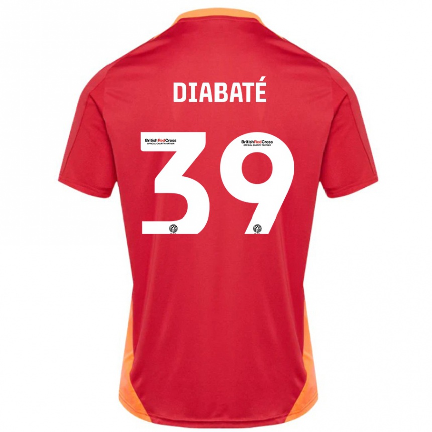 Kids Football Cheick Diabaté #39 Blue Off White Away Jersey 2024/25 T-Shirt Uk