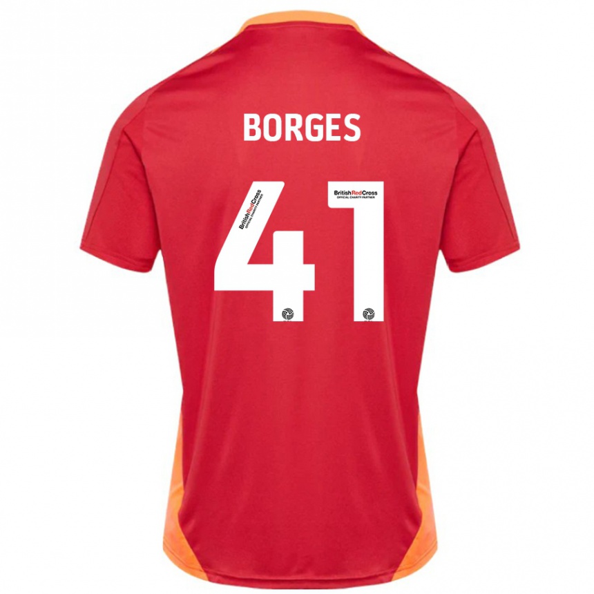 Kids Football Pedro Borges #41 Blue Off White Away Jersey 2024/25 T-Shirt Uk