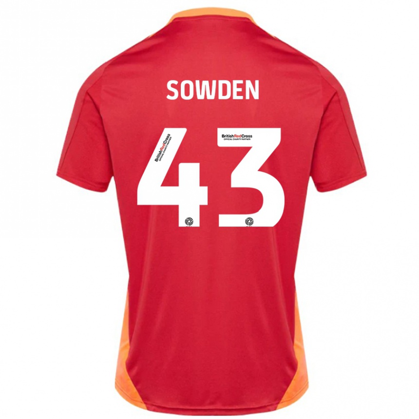 Kids Football Andrew Sowden #43 Blue Off White Away Jersey 2024/25 T-Shirt Uk