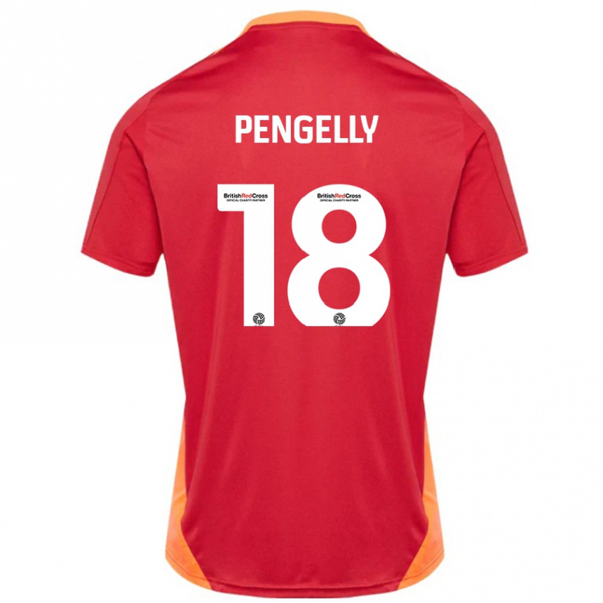 Kids Football Connie Pengelly #18 Blue Off White Away Jersey 2024/25 T-Shirt Uk