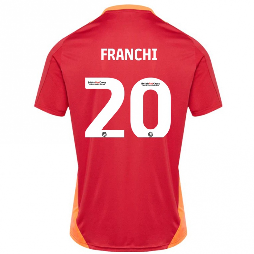 Kids Football Matilda Franchi #20 Blue Off White Away Jersey 2024/25 T-Shirt Uk