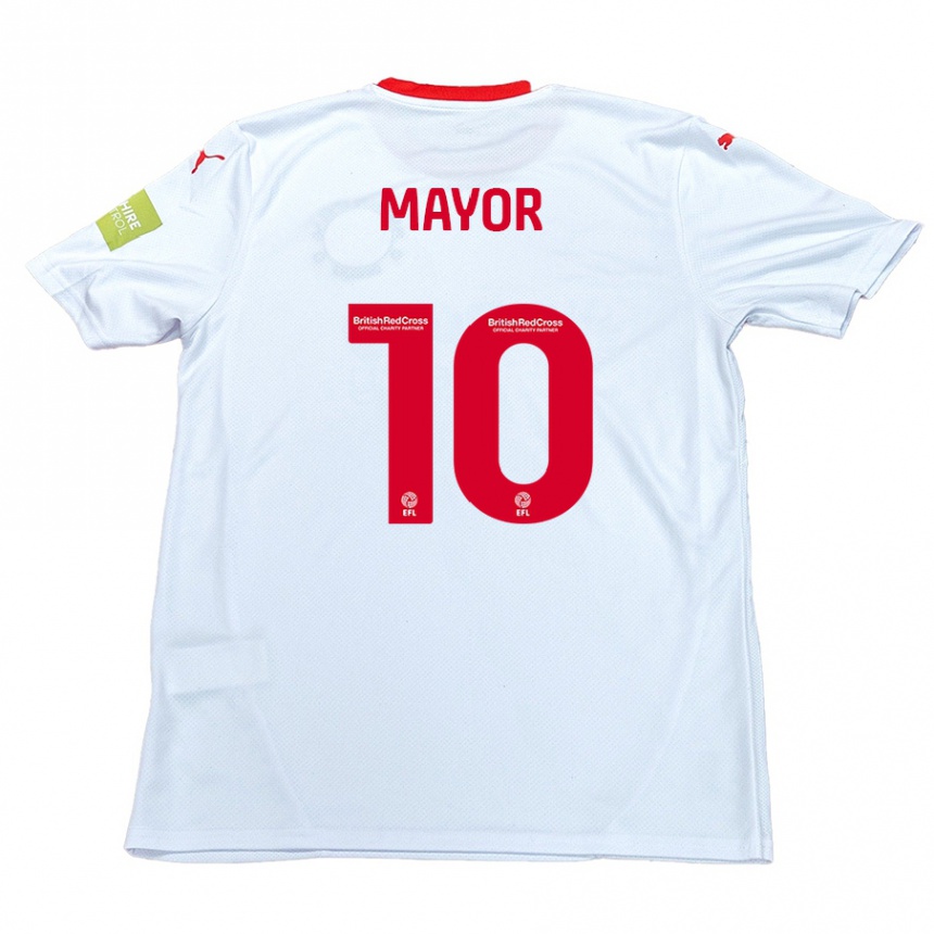 Kids Football Danny Mayor #10 White Away Jersey 2024/25 T-Shirt Uk