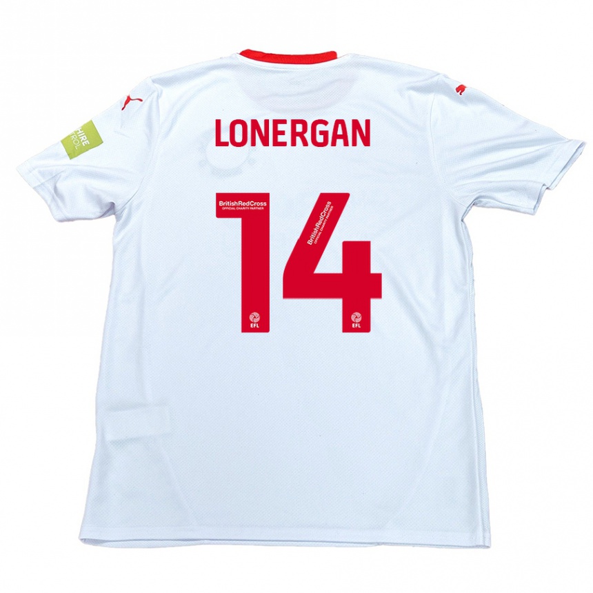 Kids Football Tommy Lonergan #14 White Away Jersey 2024/25 T-Shirt Uk