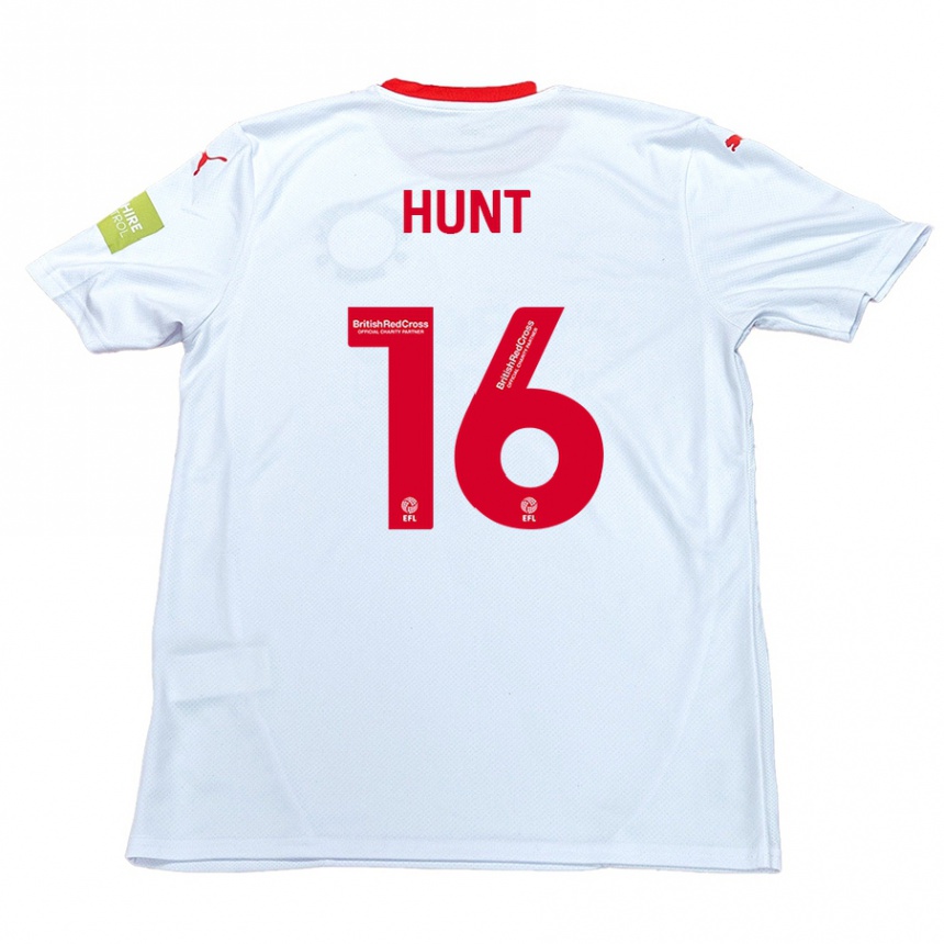 Kids Football Mackenzie Hunt #16 White Away Jersey 2024/25 T-Shirt Uk