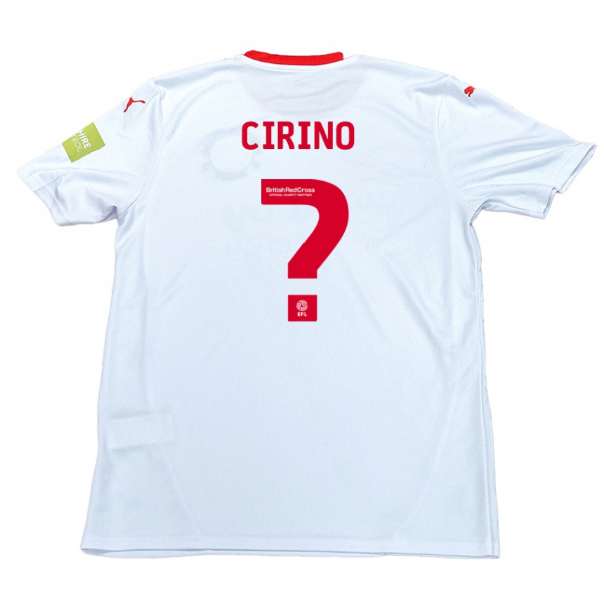 Kids Football Raffaele Cirino #0 White Away Jersey 2024/25 T-Shirt Uk