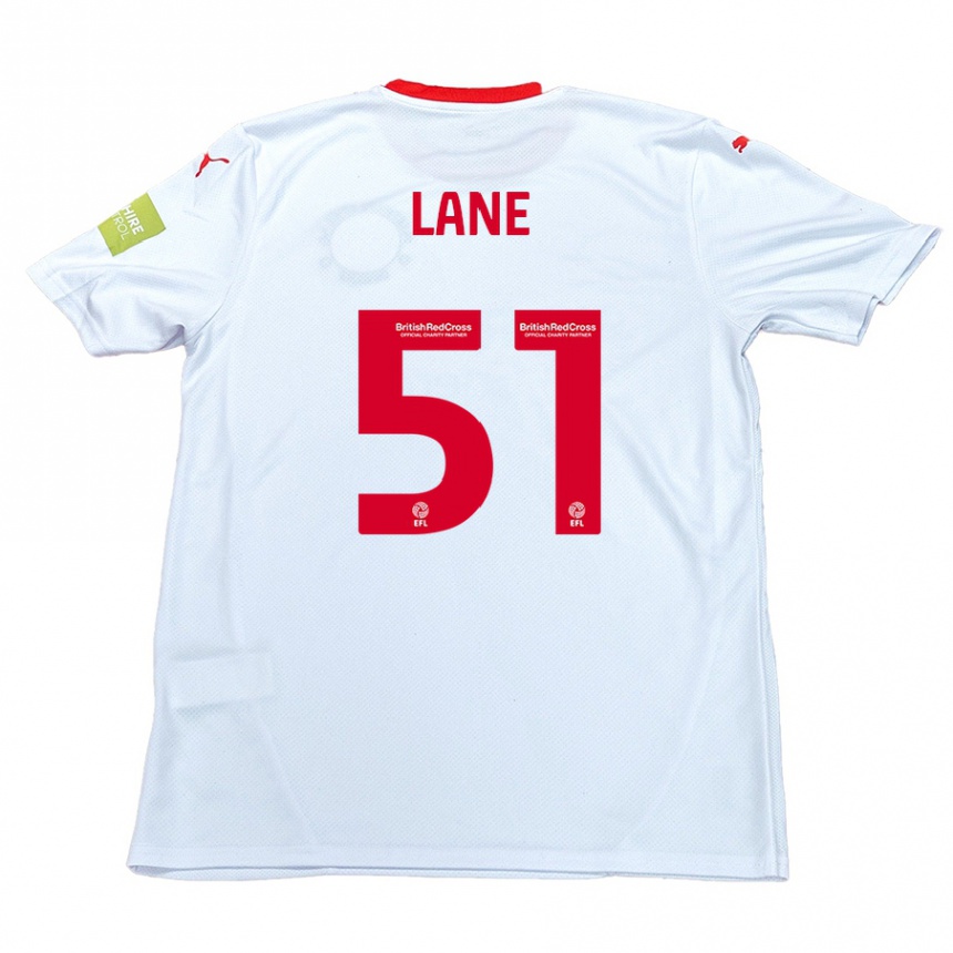 Kids Football Mikey Lane #51 White Away Jersey 2024/25 T-Shirt Uk