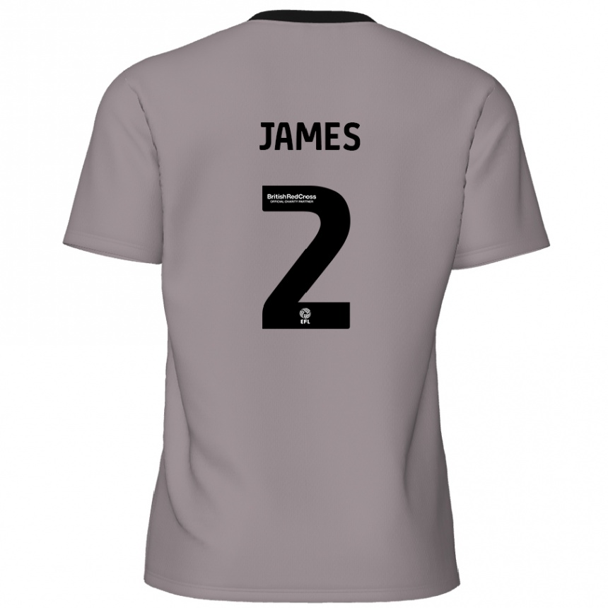 Kids Football Tom James #2 Grey Away Jersey 2024/25 T-Shirt Uk