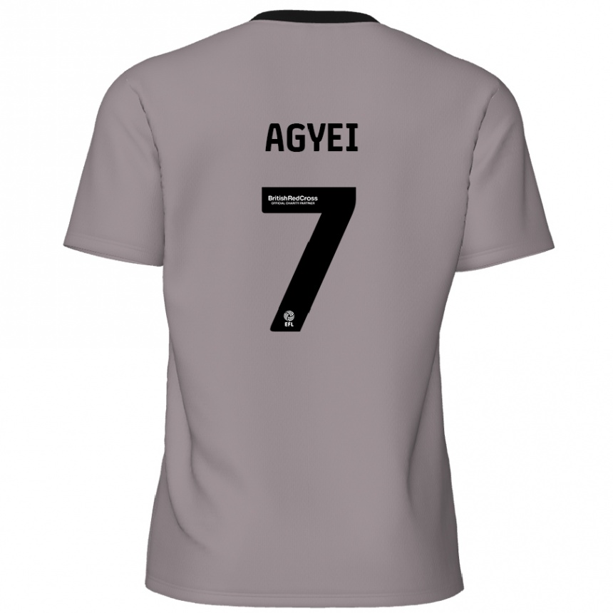 Kids Football Dan Agyei #7 Grey Away Jersey 2024/25 T-Shirt Uk