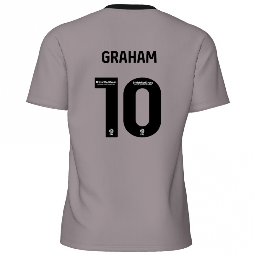 Kids Football Jordan Graham #10 Grey Away Jersey 2024/25 T-Shirt Uk