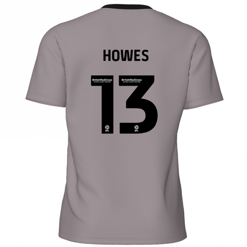 Kids Football Sam Howes #13 Grey Away Jersey 2024/25 T-Shirt Uk