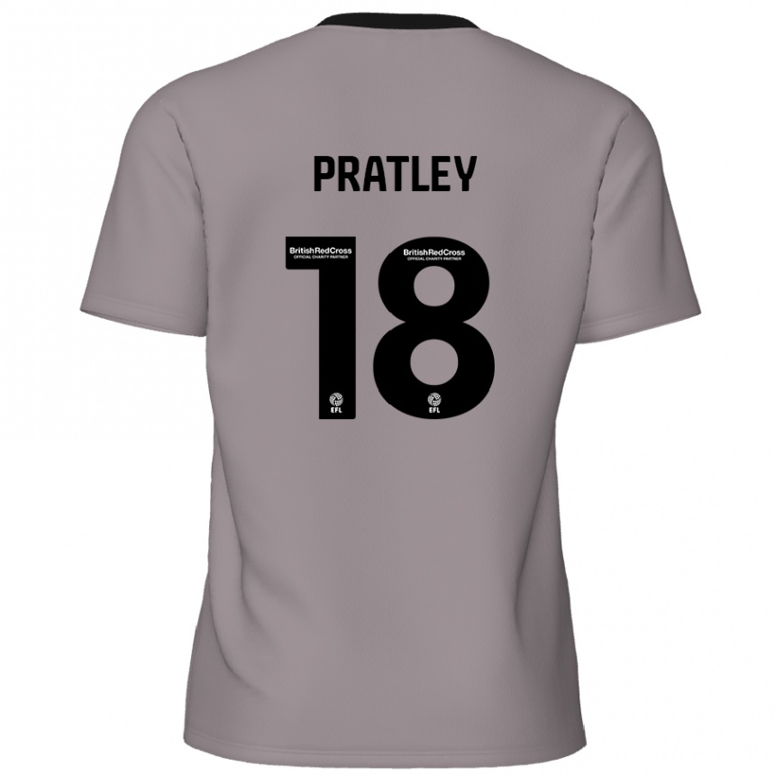 Kids Football Darren Pratley #18 Grey Away Jersey 2024/25 T-Shirt Uk