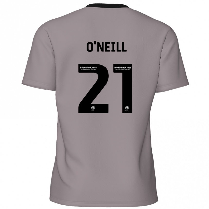 Kids Football Ollie O'neill #21 Grey Away Jersey 2024/25 T-Shirt Uk