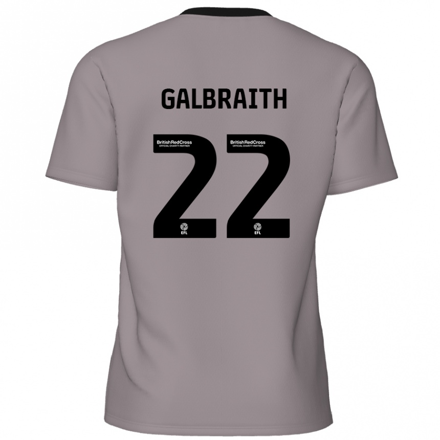 Kids Football Ethan Galbraith #22 Grey Away Jersey 2024/25 T-Shirt Uk