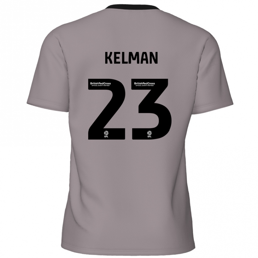 Kids Football Charlie Kelman #23 Grey Away Jersey 2024/25 T-Shirt Uk