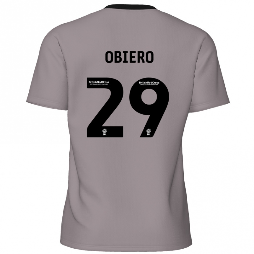 Kids Football Zech Obiero #29 Grey Away Jersey 2024/25 T-Shirt Uk