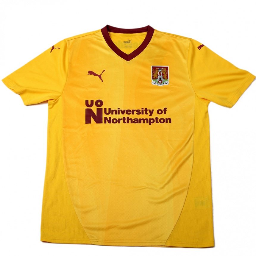 Kids Football Ben Fox #8 Orange  Burgundy Away Jersey 2024/25 T-Shirt Uk