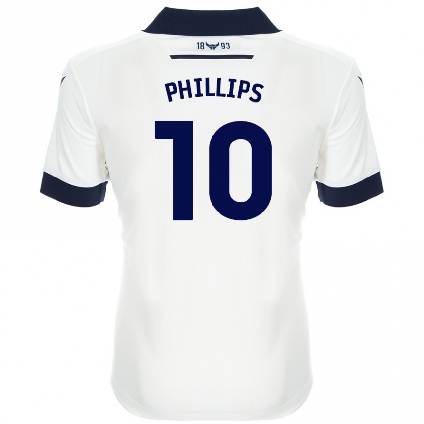 Kids Football Matt Phillips #10 White Navy Blue Away Jersey 2024/25 T-Shirt Uk