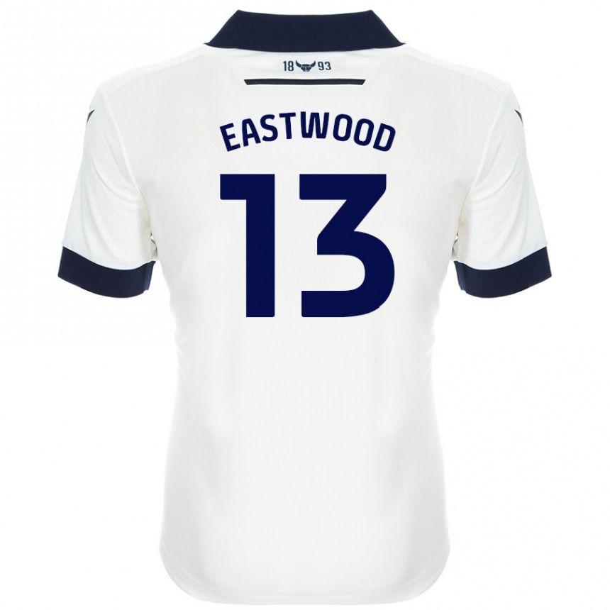 Kids Football Simon Eastwood #13 White Navy Blue Away Jersey 2024/25 T-Shirt Uk