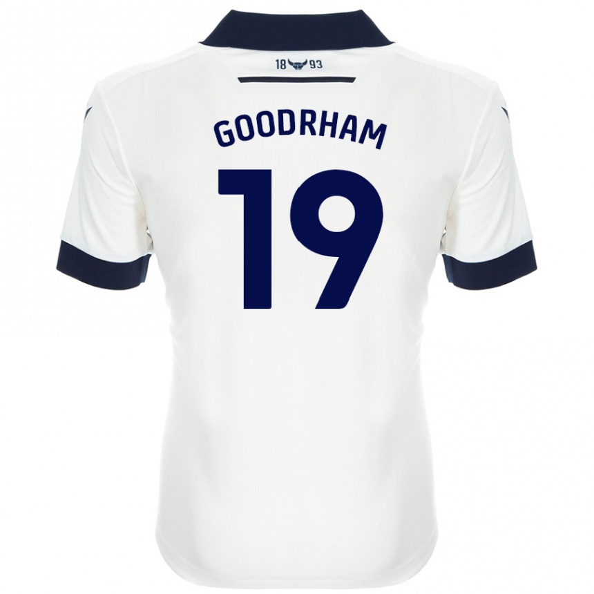 Kids Football Tyler Goodrham #19 White Navy Blue Away Jersey 2024/25 T-Shirt Uk