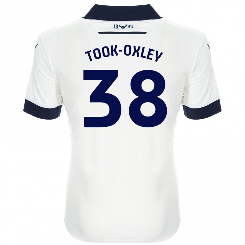 Kids Football Zaide Took-Oxley #38 White Navy Blue Away Jersey 2024/25 T-Shirt Uk