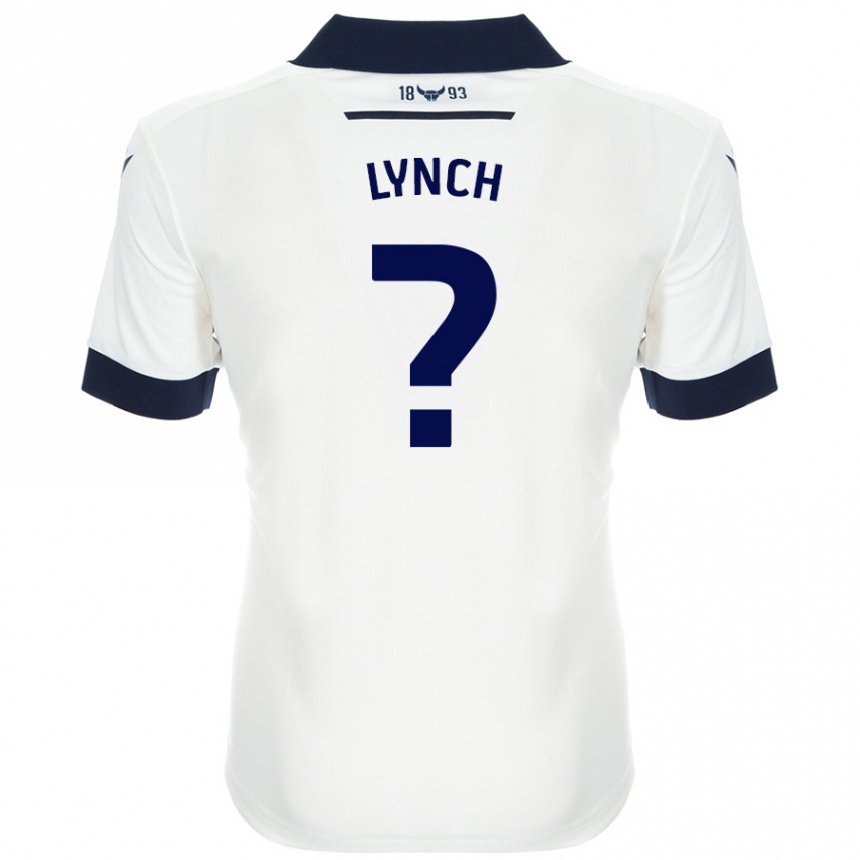 Kids Football Bobby Lynch #0 White Navy Blue Away Jersey 2024/25 T-Shirt Uk