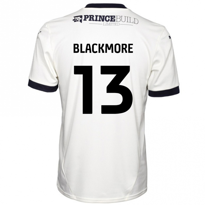 Kids Football Will Blackmore #13 Off White Black Away Jersey 2024/25 T-Shirt Uk