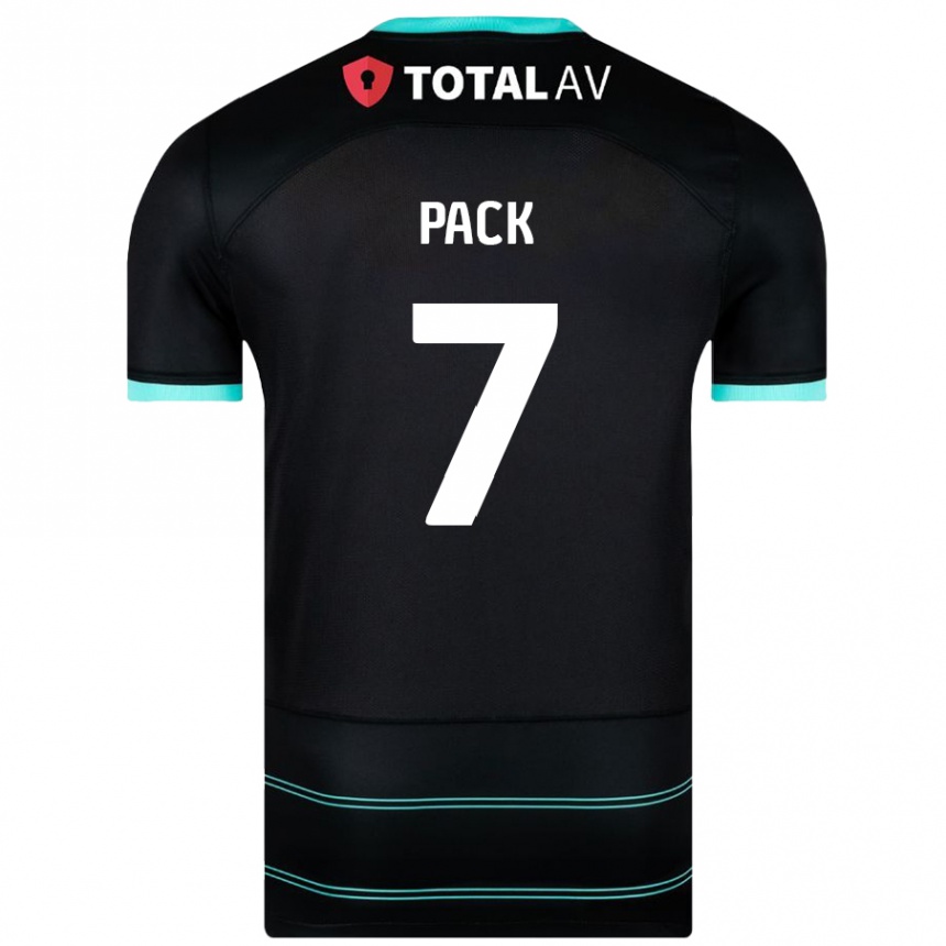 Kids Football Marlon Pack #7 Black Away Jersey 2024/25 T-Shirt Uk