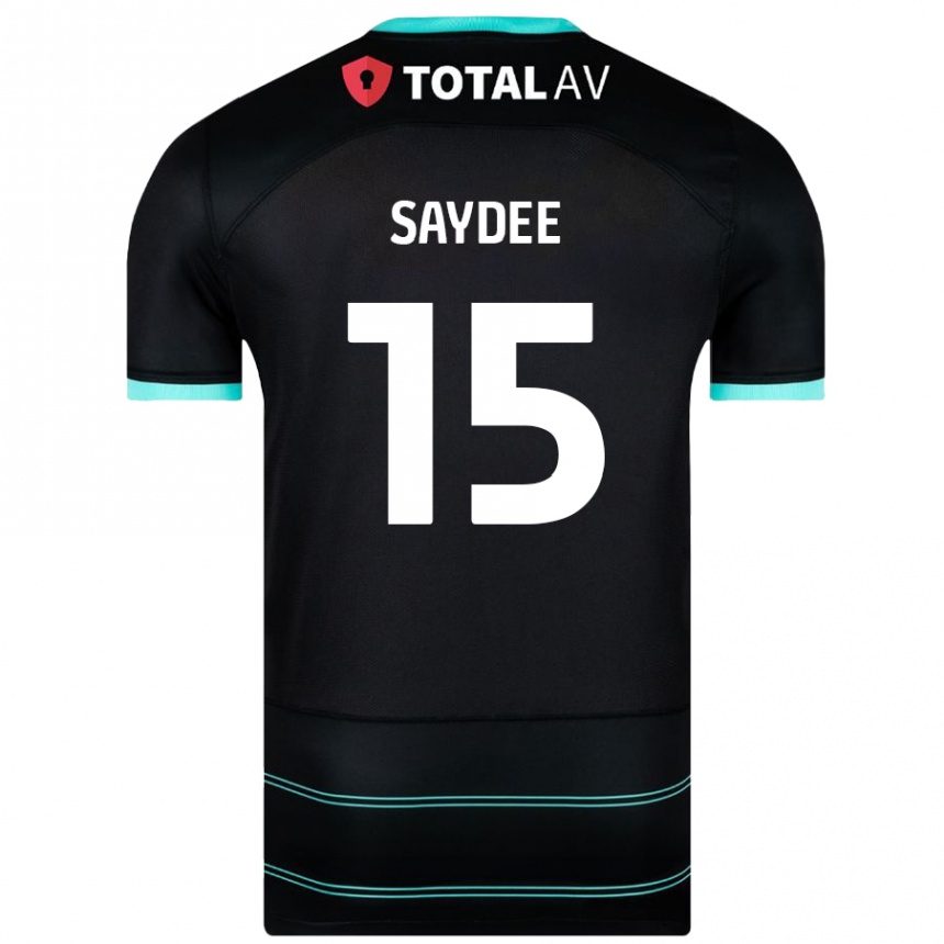 Kids Football Christian Saydee #15 Black Away Jersey 2024/25 T-Shirt Uk