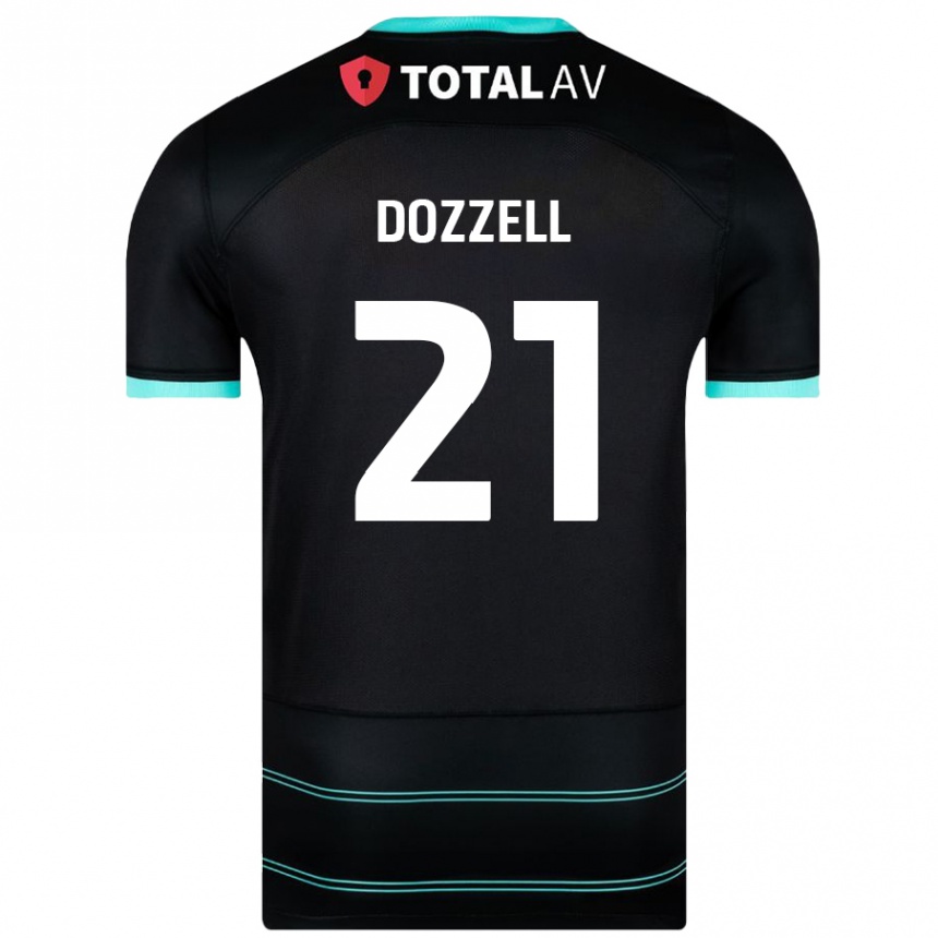 Kids Football Andre Dozzell #21 Black Away Jersey 2024/25 T-Shirt Uk