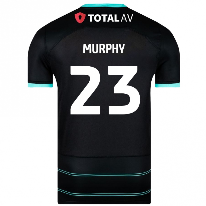 Kids Football Josh Murphy #23 Black Away Jersey 2024/25 T-Shirt Uk