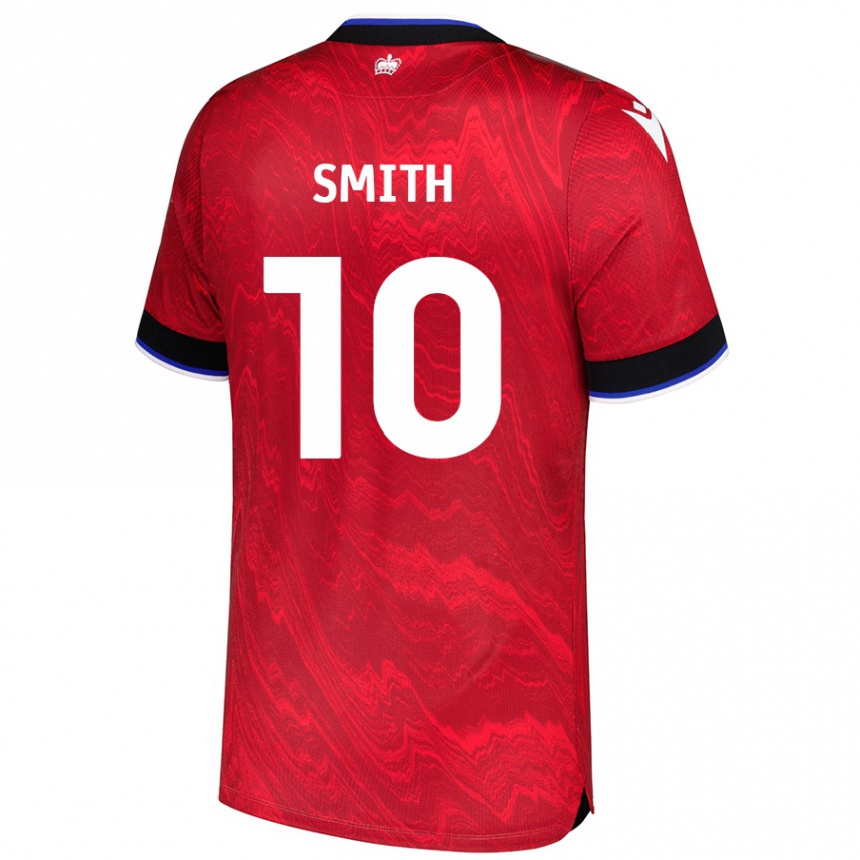 Kids Football Sam Smith #10 Red Black Away Jersey 2024/25 T-Shirt Uk