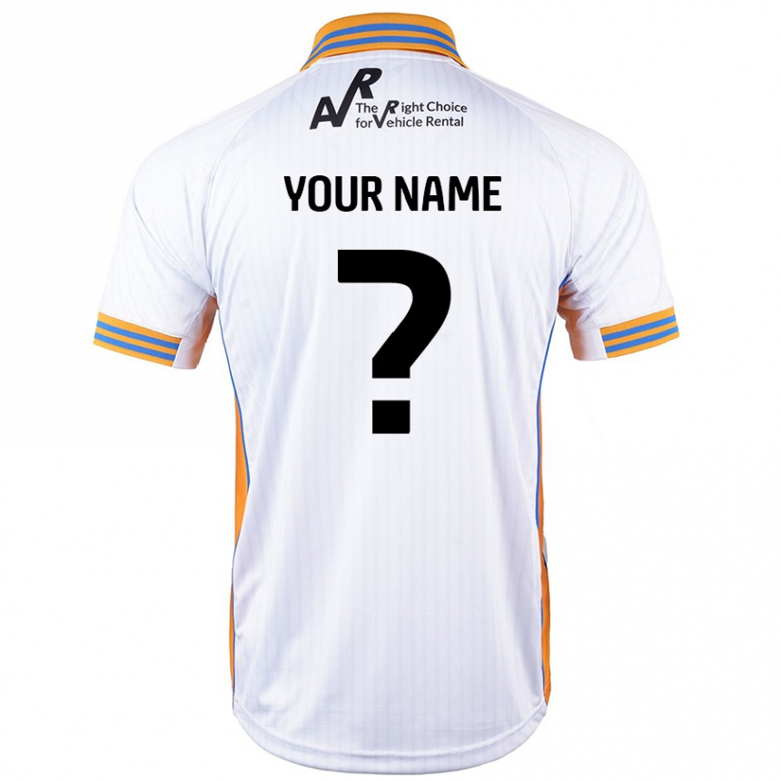 Kids Football Your Name #0 White Away Jersey 2024/25 T-Shirt Uk