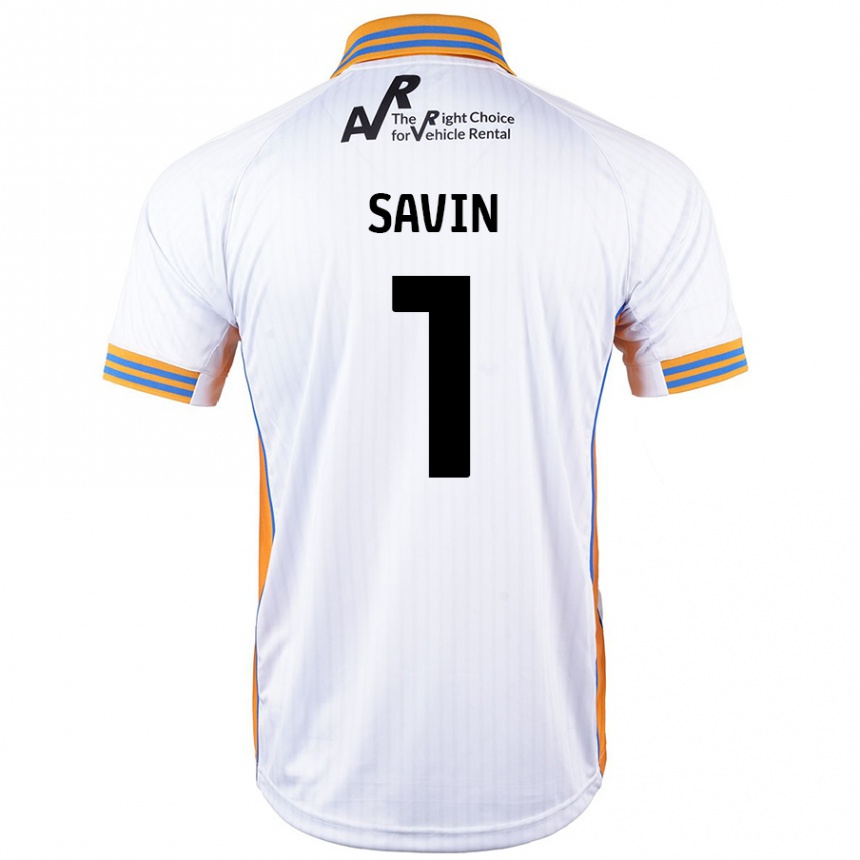 Kids Football Toby Savin #1 White Away Jersey 2024/25 T-Shirt Uk