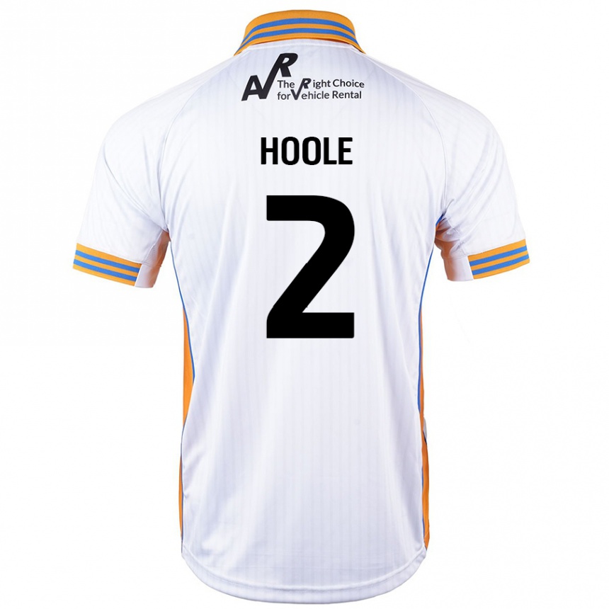 Kids Football Luca Hoole #2 White Away Jersey 2024/25 T-Shirt Uk