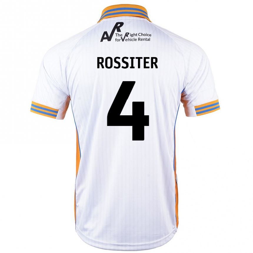 Kids Football Jordan Rossiter #4 White Away Jersey 2024/25 T-Shirt Uk