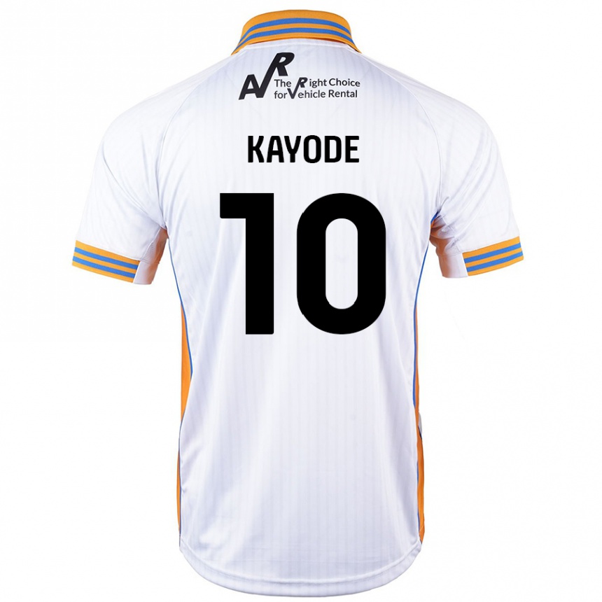 Kids Football Joshua Kayode #10 White Away Jersey 2024/25 T-Shirt Uk