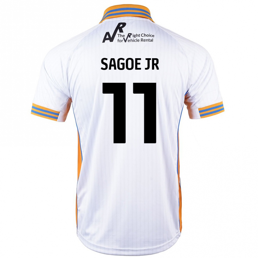 Kids Football Charles Sagoe Jr #11 White Away Jersey 2024/25 T-Shirt Uk