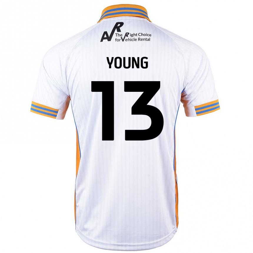 Kids Football Joe Young #13 White Away Jersey 2024/25 T-Shirt Uk