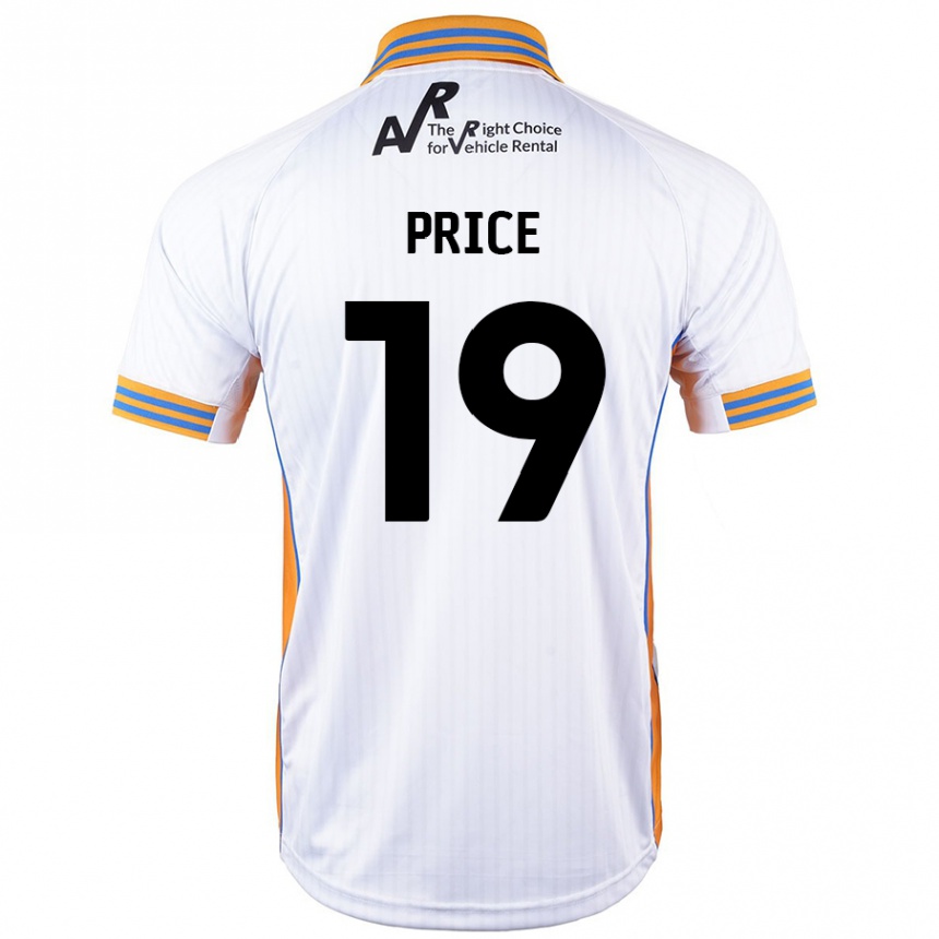 Kids Football Jack Price #19 White Away Jersey 2024/25 T-Shirt Uk