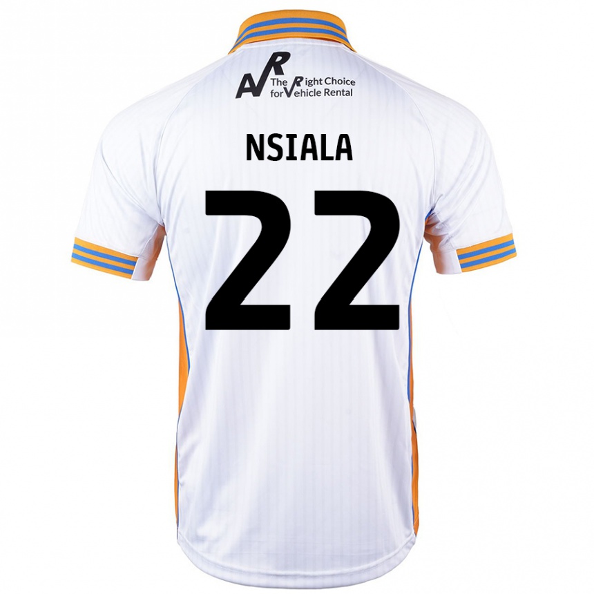 Kids Football Toto Nsiala #22 White Away Jersey 2024/25 T-Shirt Uk