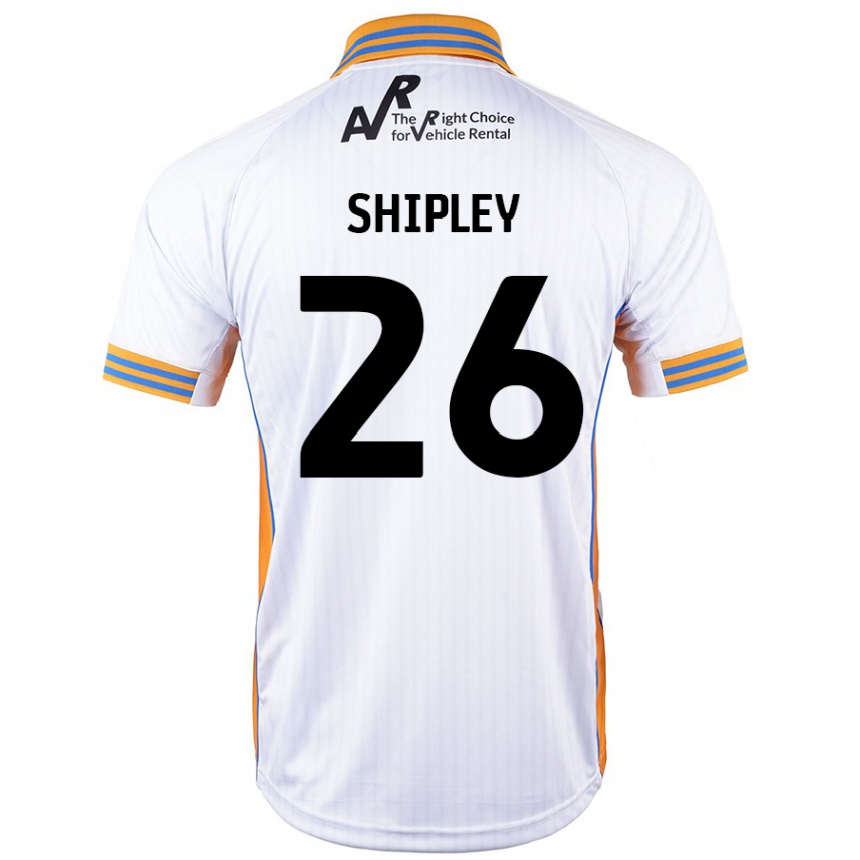 Kids Football Jordan Shipley #26 White Away Jersey 2024/25 T-Shirt Uk