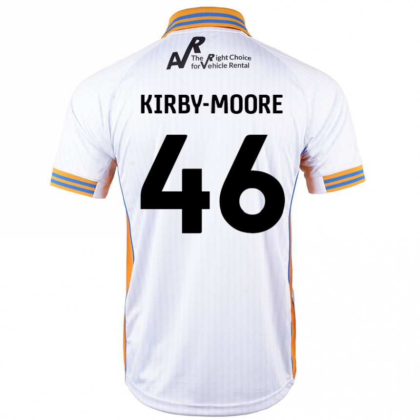 Kids Football Harvey Kirby-Moore #46 White Away Jersey 2024/25 T-Shirt Uk