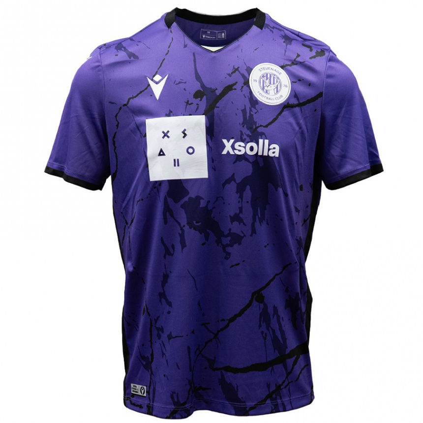 Kids Football Carl Piergianni #5 Purple Away Jersey 2024/25 T-Shirt Uk