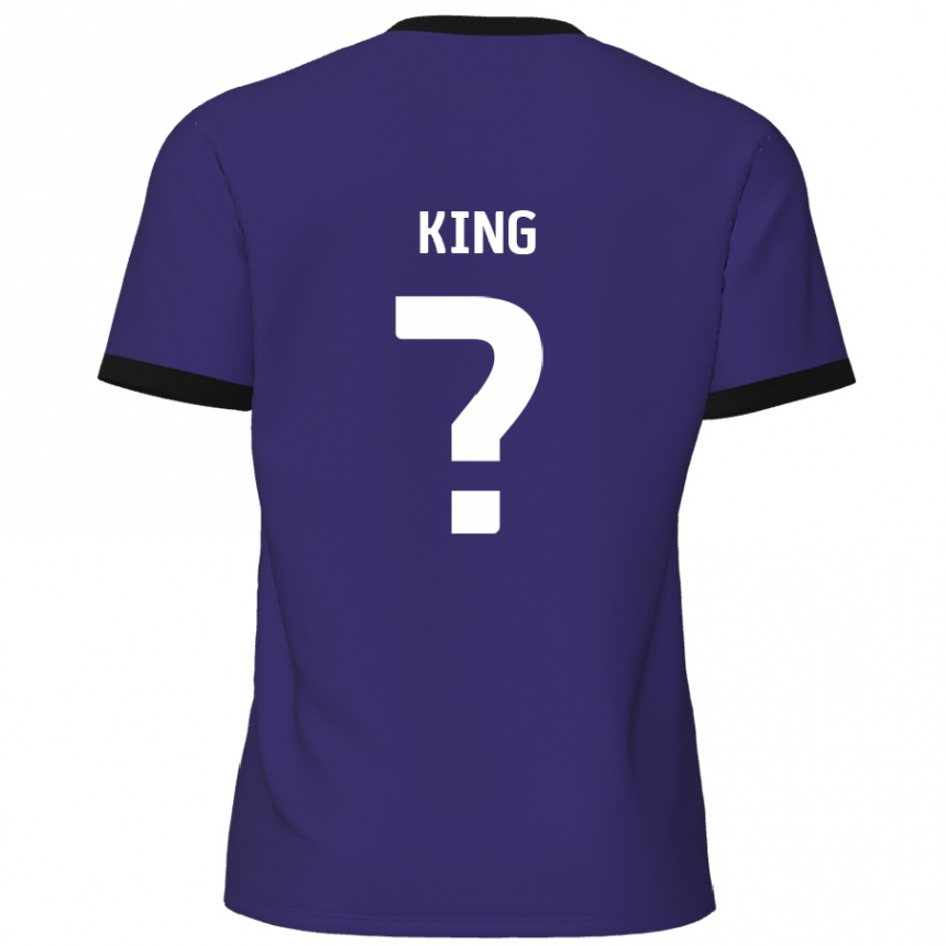 Kids Football Eli King #0 Purple Away Jersey 2024/25 T-Shirt Uk