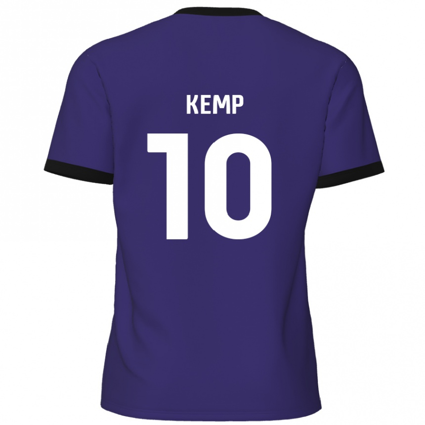 Kids Football Dan Kemp #10 Purple Away Jersey 2024/25 T-Shirt Uk