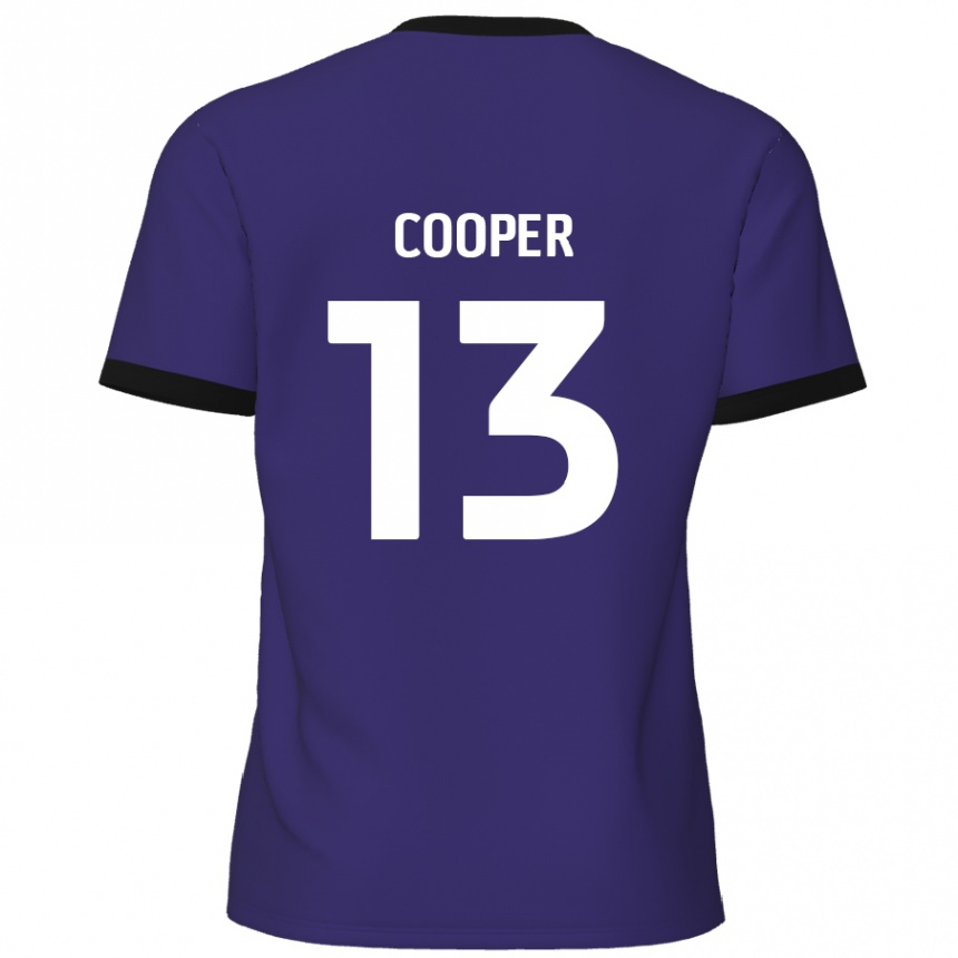 Kids Football Murphy Cooper #13 Purple Away Jersey 2024/25 T-Shirt Uk