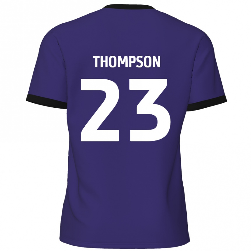 Kids Football Louis Thompson #23 Purple Away Jersey 2024/25 T-Shirt Uk